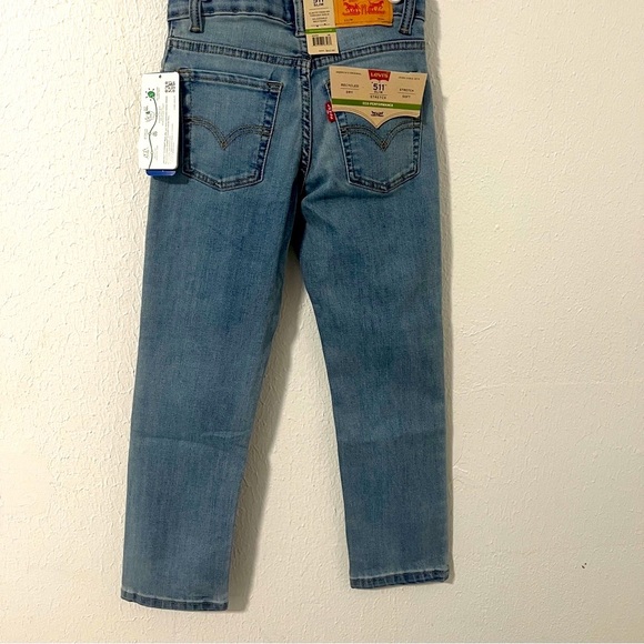 Levi's 511 Boy 7X Regular NWT Slim Stretch Adj Waist ECO Performance Denim Jeans - Picture 4 of 9